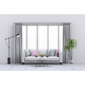 GEOMETRİK KONTRAST VINTAGE PERDE